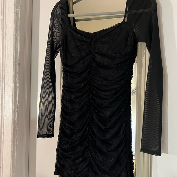 Garage Clothing- Black‎ Ruched Mini Dress S - Picture 6 of 6